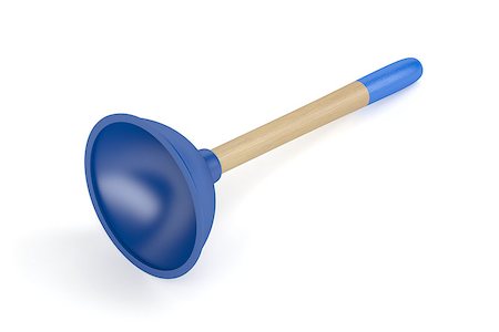 simsearch:400-04728947,k - Toilet plunger on white background Stock Photo - Budget Royalty-Free & Subscription, Code: 400-08299585