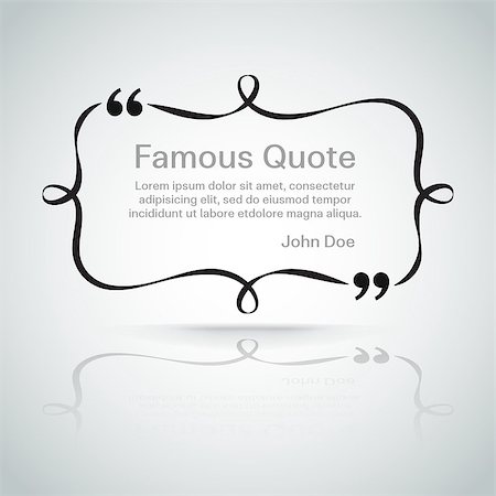 rectangle quote box with your text, quotation marks. Eps 10 vector illustration Stock Photo - Budget Royalty-Free & Subscription, Code: 400-08299617