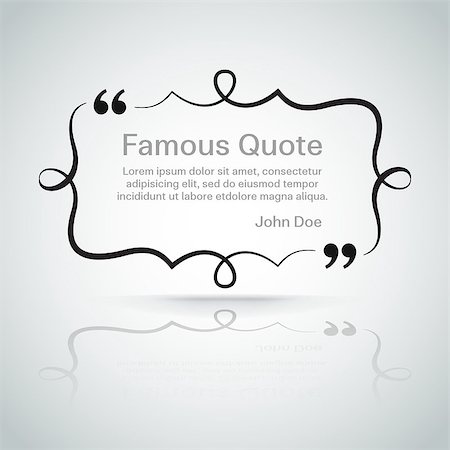 rectangle quote box with your text, quotation marks. Eps 10 vector illustration Stock Photo - Budget Royalty-Free & Subscription, Code: 400-08299619