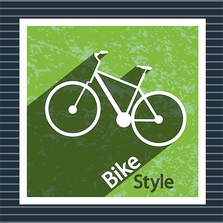 Simple flat vector images bike on the background. Stock Photo - Budget Royalty-Free & Subscription, Code: 400-08290245