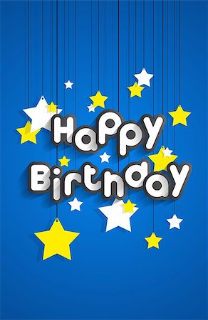 simsearch:400-07746196,k - Happy Birthday Greeting Card On Background vector Illustration Foto de stock - Super Valor sin royalties y Suscripción, Código: 400-08290256