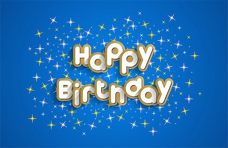 simsearch:400-07746196,k - Happy Birthday Greeting Card On Background vector Illustration Foto de stock - Super Valor sin royalties y Suscripción, Código: 400-08290251