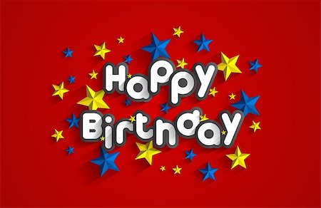 simsearch:400-07746196,k - Happy Birthday Greeting Card On Background vector Illustration Foto de stock - Super Valor sin royalties y Suscripción, Código: 400-08290252