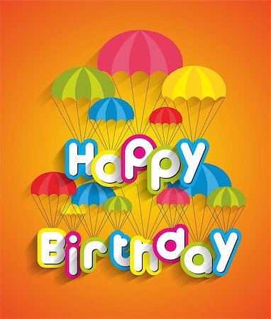 simsearch:400-07746196,k - Happy Birthday Greeting Card On Background vector Illustration Foto de stock - Super Valor sin royalties y Suscripción, Código: 400-08290261