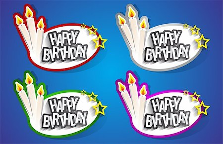 simsearch:400-07746196,k - Happy Birthday Greeting Card On Background vector Illustration Foto de stock - Super Valor sin royalties y Suscripción, Código: 400-08290262