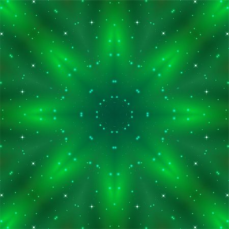 simsearch:400-08553045,k - Green abstract symbolical seamless pattern background with stars and color cosmic rays Foto de stock - Super Valor sin royalties y Suscripción, Código: 400-08290483