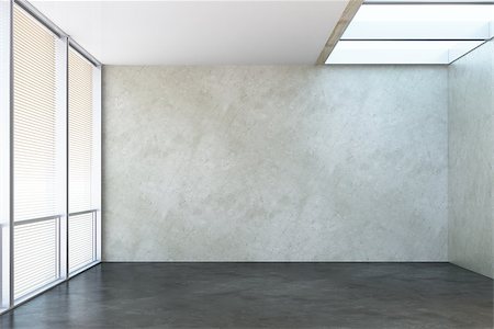 empty apartment - 3d rendering of the empty office room Stock Photo - Budget Royalty-Free & Subscription, Code: 400-08290557