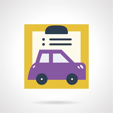 simsearch:400-08196033,k - Abstract flat color design vector icon for car insurance. Paperwork and purple automobile. Design element for business and website. Stock Photo - Budget Royalty-Free & Subscription, Code: 400-08290578