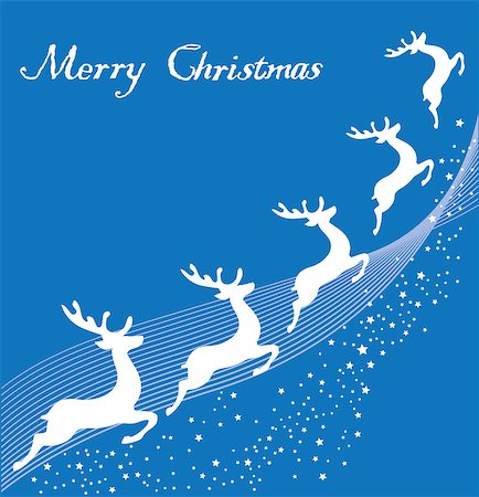 vector illustration of reindeer Christmas background Photographie de stock - Aubaine LD & Abonnement, Code: 400-08290649