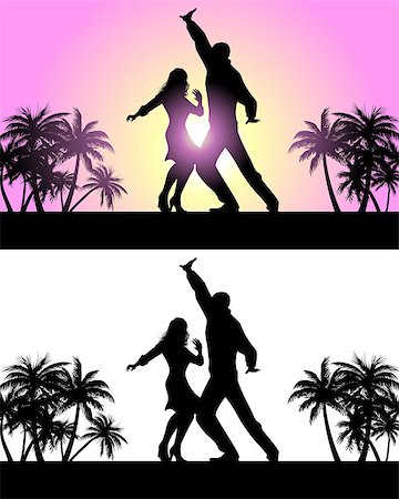 Vector illustration of a couple dancing latin dances Stock Photo - Budget Royalty-Free & Subscription, Code: 400-08291608