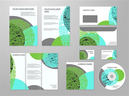 Professional corporate identity business kit with geometric abstract design for your business includes CD, Cover, Business Card, Envelope, Flyers and trif-old brochure. Eco, biology, beauty and medicine concept. Stock Photo - Budget Royalty-Free & Subscription, Code: 400-08291687