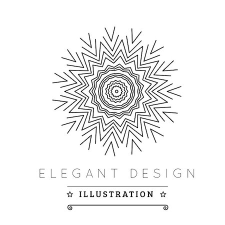 Logo template. Black and white design. Outline style. Conceptual minimal icon. Use for card, poster, brochure, banner, web. Easy to edit. Vector illustration - EPS10 Stock Photo - Budget Royalty-Free & Subscription, Code: 400-08291711