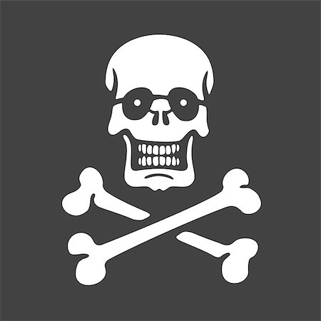 pirate dead - Vector Stencil Skull and Bones eps 8 file format Stock Photo - Budget Royalty-Free & Subscription, Code: 400-08291742