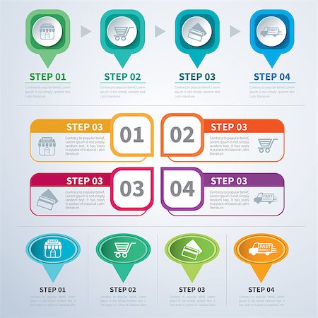 design vector elements - set of infographic templates flat design Stock Photo - Budget Royalty-Free & Subscription, Code: 400-08291808