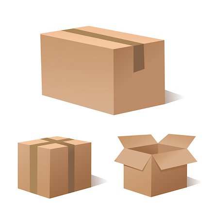 simsearch:400-07832326,k - Collection recycle brown box packaging Stockbilder - Microstock & Abonnement, Bildnummer: 400-08291962