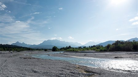 An image of the Isar and the Alps in Bavaria Germany Stock Photo - Budget Royalty-Free & Subscription, Code: 400-08292038