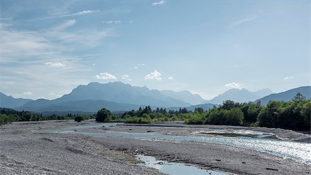 An image of the Isar and the Alps in Bavaria Germany Stock Photo - Budget Royalty-Free & Subscription, Code: 400-08292039