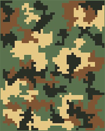 digital camouflage seamless pattern - Digital camouflage seamless pattern, vector Stock Photo - Budget Royalty-Free & Subscription, Code: 400-08292150