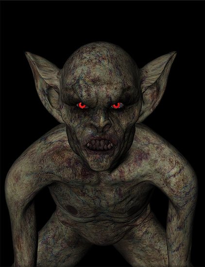 3D render of a scary Halloween demon Stock Photo - Royalty-Free, Artist: kirstypargeter, Image code: 400-08292721