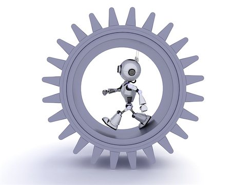 simsearch:400-07902525,k - 3D Render of a Robot gears concept Foto de stock - Super Valor sin royalties y Suscripción, Código: 400-08292753