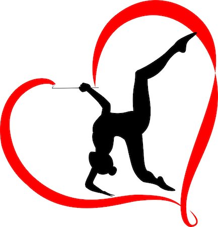 rhythmic gymnast - gymnastics logo Stock Photo - Budget Royalty-Free & Subscription, Code: 400-08293128