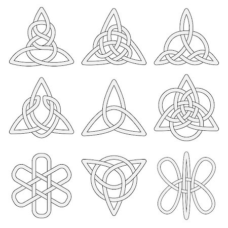 Collection of Celtic knots for use in your creative projects Stock Photo - Budget Royalty-Free & Subscription, Code: 400-08293595