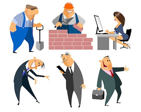 Vector illustration of a six profession people Stock Photo - Budget Royalty-Free & Subscription, Code: 400-08293868