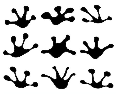 simsearch:400-04327046,k - Different black footprints of frogs, vector Photographie de stock - Aubaine LD & Abonnement, Code: 400-08300076