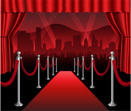 Red carpet movie premiere elegant event with hollywood in background Photographie de stock - Aubaine LD & Abonnement, Code: 400-08300212