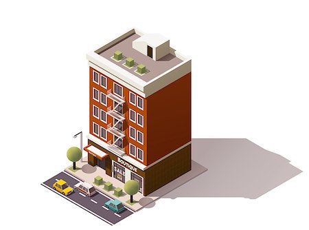 simsearch:400-08296264,k - Isometric icon representing town building Stock Photo - Budget Royalty-Free & Subscription, Code: 400-08300354