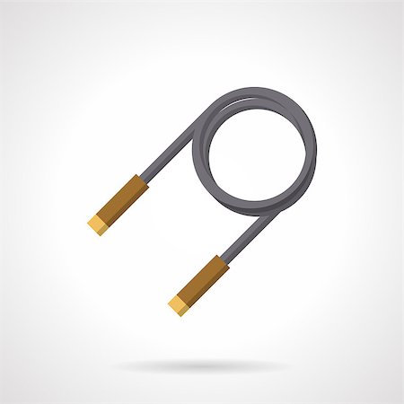 Skipping or jump rope for fitness. Sport accessory and equipment. Flat color style vector icon. Single web design elements for business, app, website. Stock Photo - Budget Royalty-Free & Subscription, Code: 400-08300500