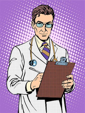 stethoscopes art - Doctor physician with stethoscope pop art retro style. Medicine and health of patients Stock Photo - Budget Royalty-Free & Subscription, Code: 400-08300813