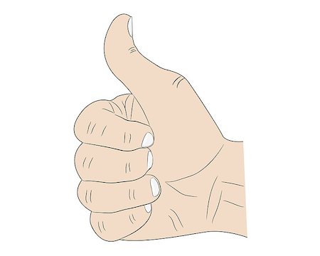 simsearch:400-07052938,k - hand sign thumb up on a white background Fotografie stock - Microstock e Abbonamento, Codice: 400-08300864