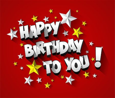 simsearch:400-07746196,k - Happy Birthday celebration greeting card vector Illustration Foto de stock - Super Valor sin royalties y Suscripción, Código: 400-08301229