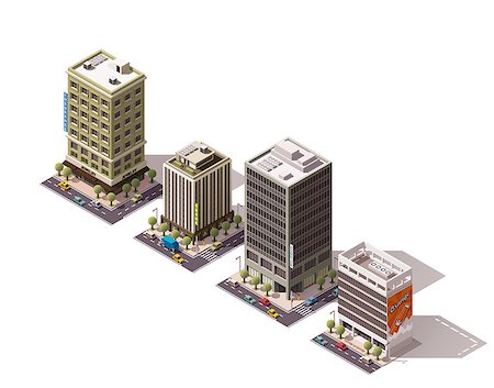 Set of the isometric town buildings Foto de stock - Super Valor sin royalties y Suscripción, Código: 400-08301238