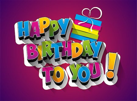 simsearch:400-04895179,k - Happy Birthday celebration greeting card vector Illustration Stock Photo - Budget Royalty-Free & Subscription, Code: 400-08301231