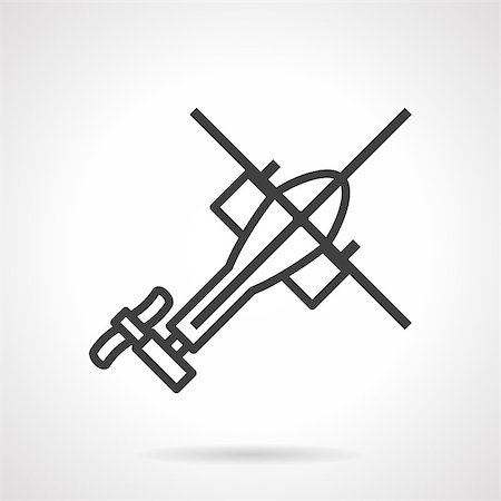 simsearch:400-09116929,k - A top view of helicopter. Aerial vehicles, military drones. Black simple line style vector icon. Single web design element for mobile app or website. Stockbilder - Microstock & Abonnement, Bildnummer: 400-08301436