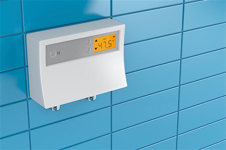 Tankless water heater in bathroom Fotografie stock - Microstock e Abbonamento, Codice: 400-08301555