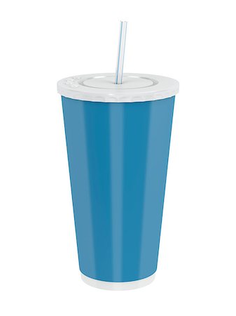 fizzy pop - Fast food paper cup with straw isolated on white Stock Photo - Budget Royalty-Free & Subscription, Code: 400-08301550
