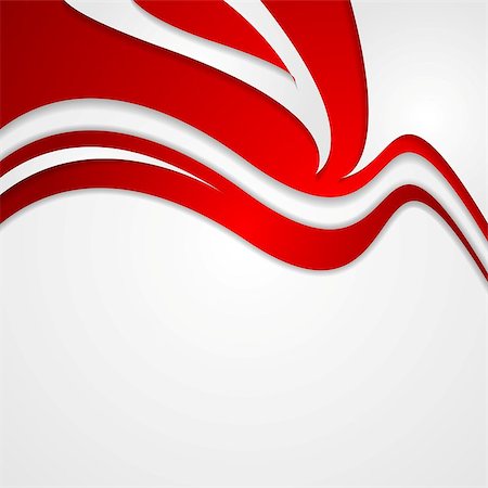 simsearch:400-08291134,k - Abstract red wavy corporate background. Vector design Stock Photo - Budget Royalty-Free & Subscription, Code: 400-08301645