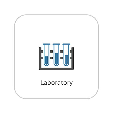 simsearch:670-03734257,k - Laboratory Icon. Flat Design. Isolated Illustration. Tube. Photographie de stock - Aubaine LD & Abonnement, Code: 400-08301696