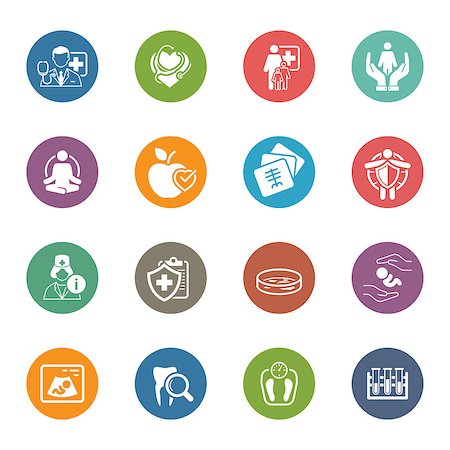 Medical and Health Care Icons Set. Flat Design. Isolated Illustration. Stock Photo - Budget Royalty-Free & Subscription, Code: 400-08301692