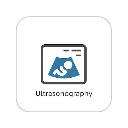 simsearch:400-06567245,k - Ultrasonography Icon. Flat Design. Isolated Illustration. Baby. Stockbilder - Microstock & Abonnement, Bildnummer: 400-08301693