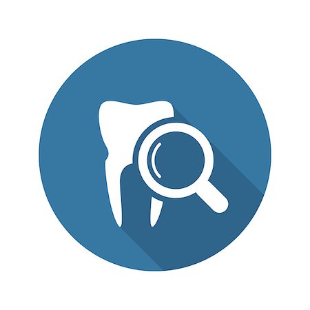 Dental Care Icon with Shadow. Flat Design. Isolated Illustration. Stock Photo - Budget Royalty-Free & Subscription, Code: 400-08301713