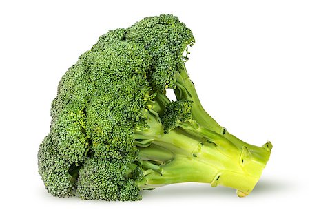 simsearch:400-07976764,k - Large inflorescences of fresh broccoli lying isolated on white background Photographie de stock - Aubaine LD & Abonnement, Code: 400-08301871