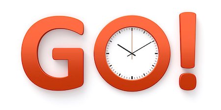 simsearch:400-09011068,k - A clock in the o of the word go Stock Photo - Budget Royalty-Free & Subscription, Code: 400-08301928