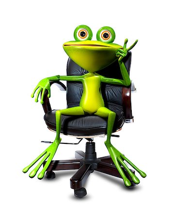 Illustration cartoon frog in a chair Stock Photo - Budget Royalty-Free & Subscription, Code: 400-08301962