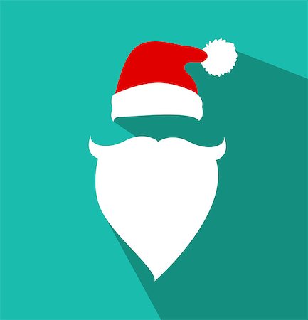face card - Flat Design Vector Santa Claus Face Stock Photo - Budget Royalty-Free & Subscription, Code: 400-08302696