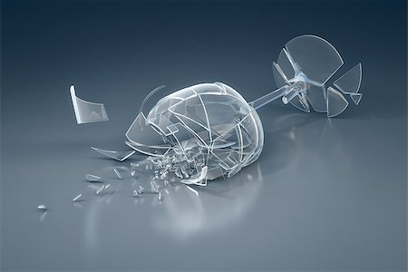An image of a crushed wine glass Photographie de stock - Aubaine LD & Abonnement, Code: 400-08302703
