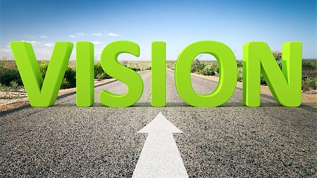 simsearch:400-07892835,k - An image of a road to the horizon with 3d text vision Stock Photo - Budget Royalty-Free & Subscription, Code: 400-08302712